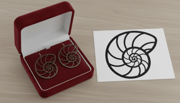 Download Spiral Nautilus Shell Earring - Shell Collection