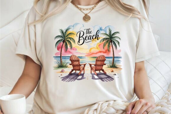 Download The Beach, Summer Holiday T-shirt Png - Premium Resources