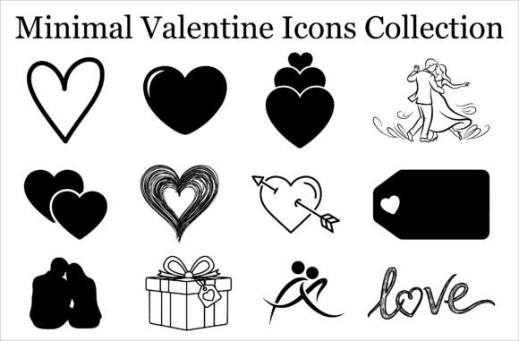 Download Valentine Line Art Clipart Bundle - Valentine line art Collection