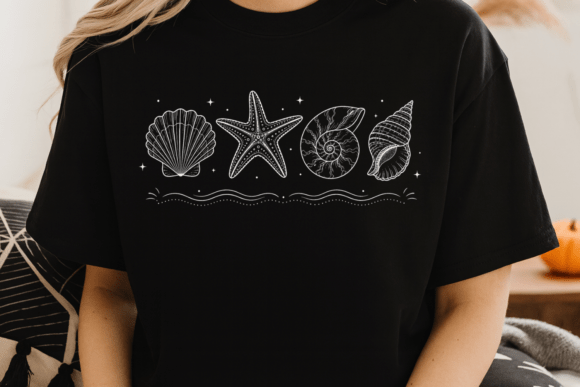 Download Seashell Line Art Minimal Ocean PNG - Shell Collection