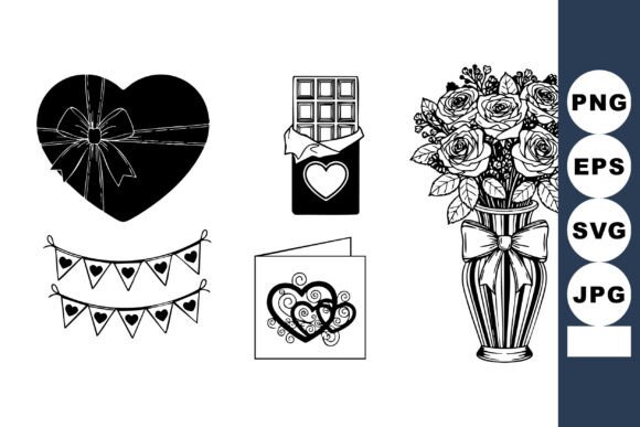 Download Valentine Line Art Icon Set - Valentine line art Collection