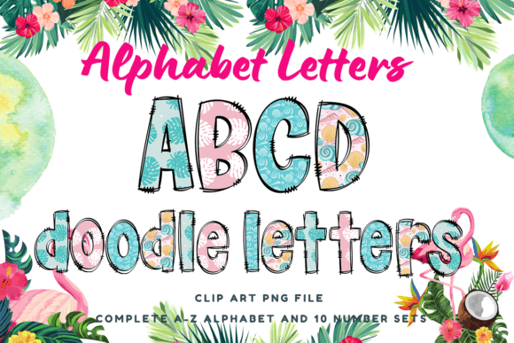 Download Shellfish Doodle Alphabet Summer Letters - Shell Collection