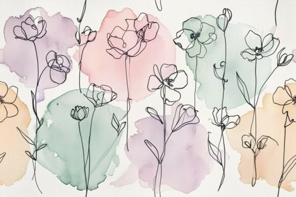 Download Minimalist Line Flowers - Minimal Collection