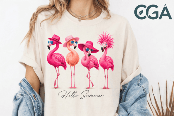 Download Pink Flamingo Beach Vacation Png - Premium Bundle