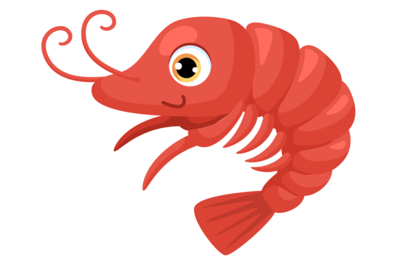 Download Shrimp Cartoon Character. Shellfish Baby - Shell Collection
